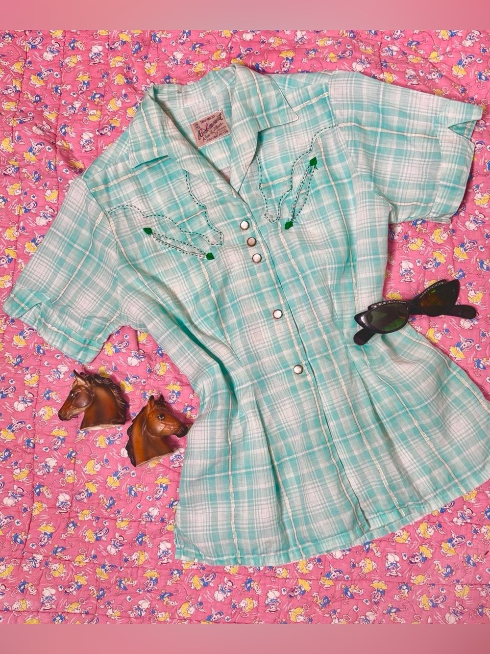 1950s Rockmount rockabilly western style pearl snap shirt